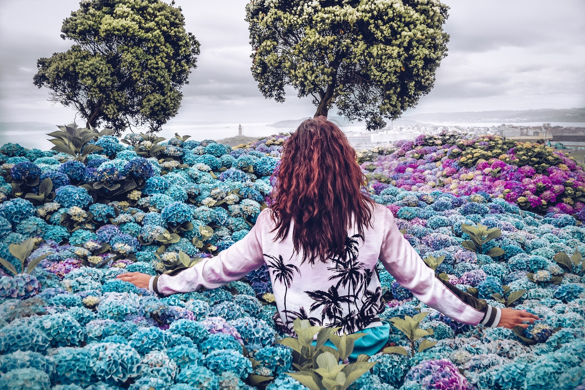 Free Woman in FLowers